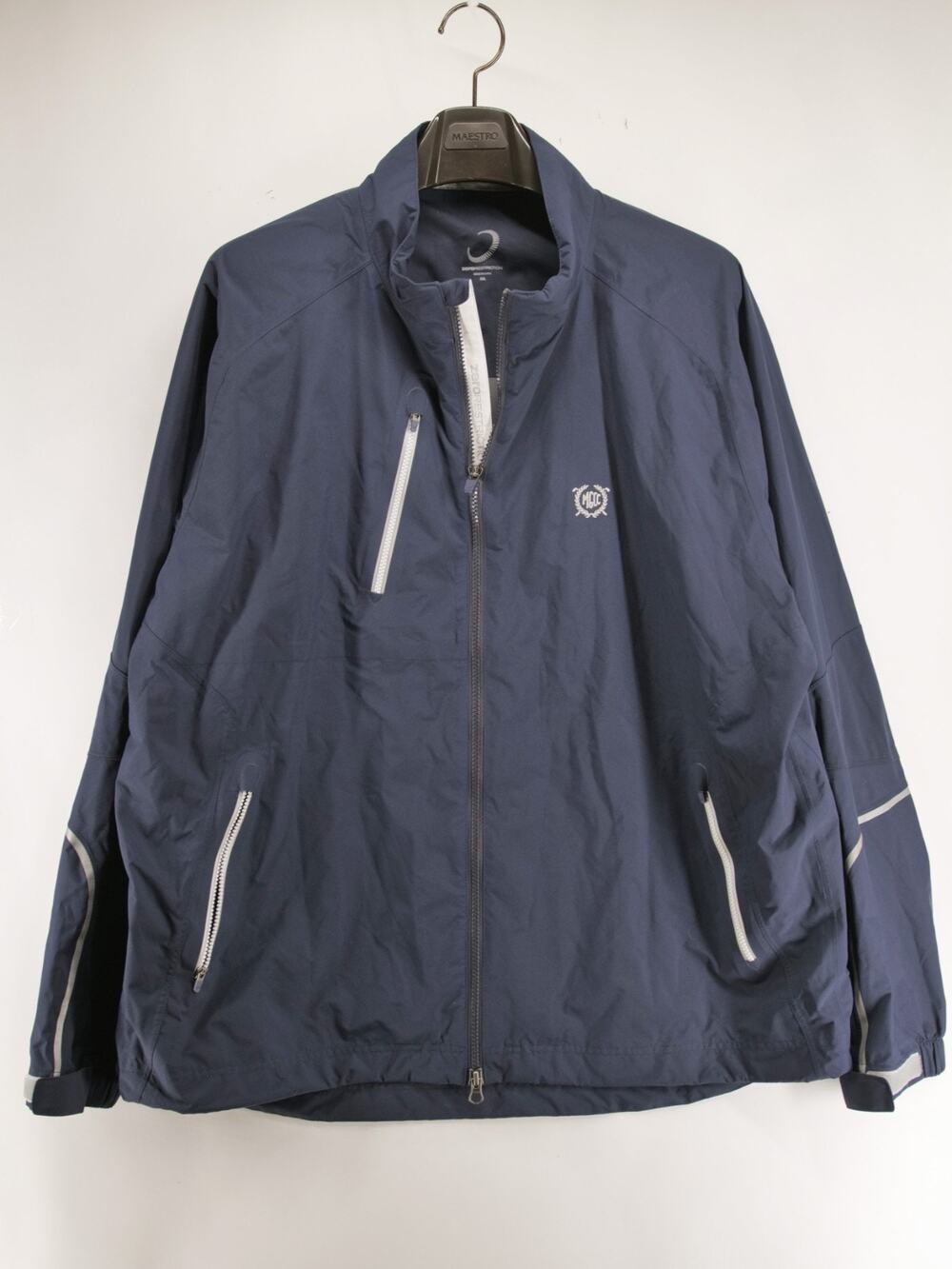 Zero Restriction Golf Jacket Mens XXL Navy Blue Windbreaker MGCC Crest 1/4 Zip